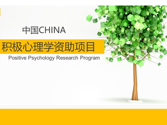 中國(guó)積極心理(lǐ)學研究資助計(jì)劃